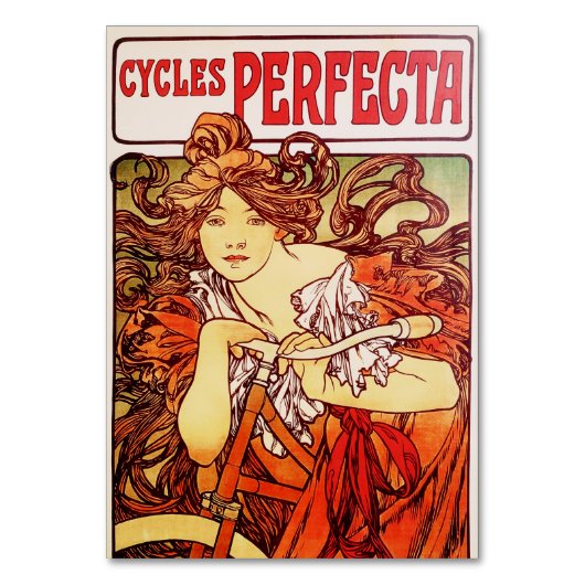 アルフォンス・ミュシャによるCycles Perfecta テーブルナンバー (正面)