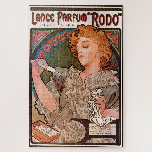アルフォンス・ミュシャによるLance parfum Rodo ジグソーパズル (縦)