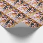 アルフォンス・ミュシャのアールデコの新しいによる4季節 ラッピングペーパー (角)