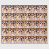 アルフォンス・ミュシャのアールデコの新しいによる4季節 ラッピングペーパー (フラット)