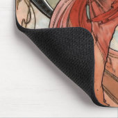 アルフォンス・ミュシャのダンス マウスパッド (コーナー)