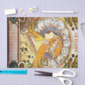 アルフォンス・ミュシャの1896年の(占星術の)十二宮図 薄葉紙 (クラフト)