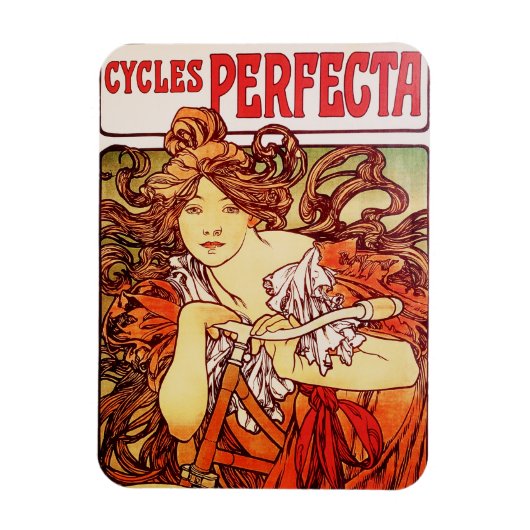 アルフォンス・ミュシャの「Cycles Perfecta」 マグネット (縦)
