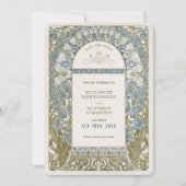 アルフォンス・ミュシャ風「Save the Date」カード 招待状 (正面)