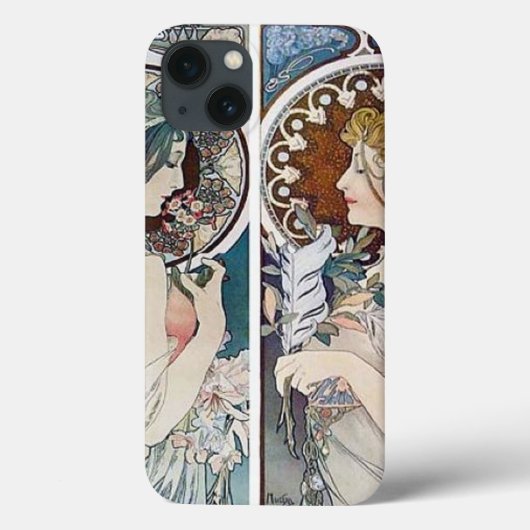 アルフォンス・ミュシャ アイパッドカバー ビンテージ Case-Mate iPhoneケース (裏面)