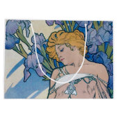 アルフォンス・ミュシャ「アイリス(四つの花)」 ラージペーパーバッグ (裏面)