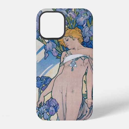アルフォンス・ミュシャ「アイリス(四花)」 iPhoneケース (裏面)