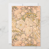 アルフォンス・ミュシャ アート・ヌーボー 牡丹 招待状 (裏面)