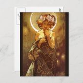 アルフォンス・ミュシャ: ルナ ポストカード (正面/裏面)