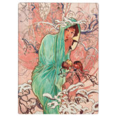 アルフォンス・ミュシャ「四季」冬(1896) クリップボード (裏面)
