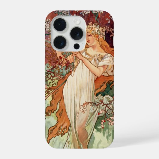 アルフォンス・ミュシャ 『四季』(1896) 春 iPhoneケース (裏面)