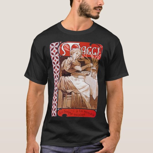 アルフォンス・ミュシャ 『女のキッチン』 Tシャツ (正面)