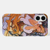 アルフォンス・ミュシャ 春の季節、ヴィンテージ アール・ヌーヴォー Case-Mate iPhoneケース (裏面 (横))