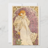 アルフォンス・ミュシャ「椿姫」: アール・ヌーヴォー 招待状 (裏面)
