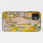 アルフォンス・ミュシャ - 百合 - 白枠 Case-Mate iPhoneケース (裏面(横))