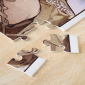 アルフォンス・ミュシャ: 花 ジグソーパズル (側面)