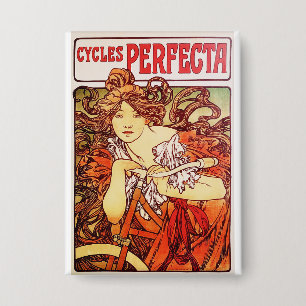 アルフォンス・ミュシャ「Cycles Perfecta」 缶バッジ