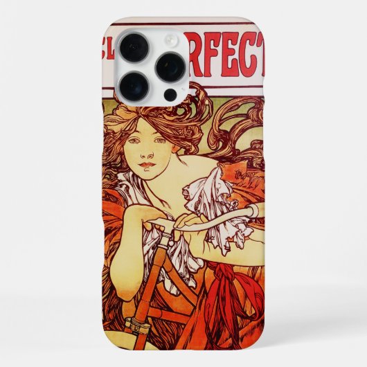 アルフォンス・ミュシャ「Cycles Perfecta」 iPhoneケース (裏面)