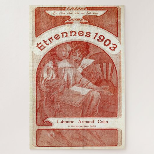 アルフォンス・ミュシャ「Etrennes (1903)」 ジグソーパズル (縦)