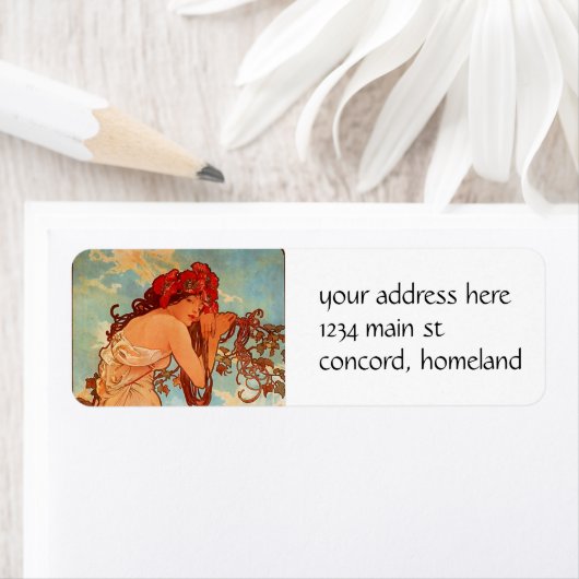 アルフォンズミュシャ夏 ラベル (インサイチュ)