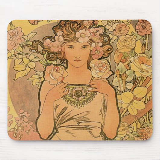 アルフォンズミュシャ～ザバラ マウスパッド (正面)