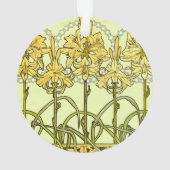 アルフォンセミュシャアールヌーボーリリリフローラルパターン オーナメント (裏面)