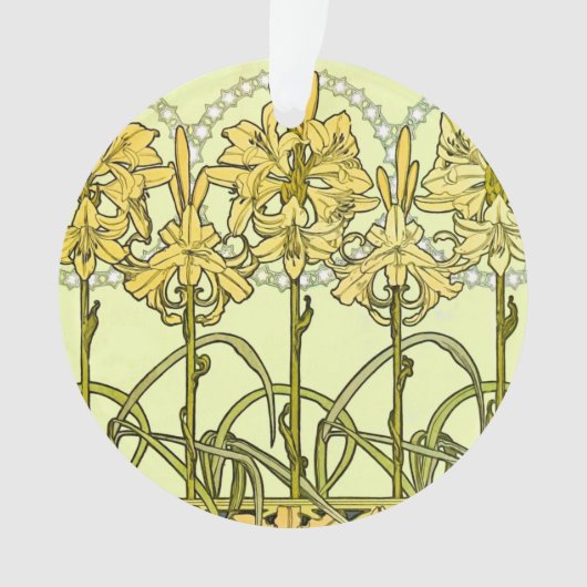 アルフォンセミュシャアールヌーボーリリリフローラルパターン オーナメント (正面)