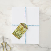 アルフォンセミュシャアールヌーボーリリリフローラルパターン ギフトタグ (より糸付き)