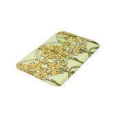 アルフォンセミュシャアールヌーボーリリリフローラルパターン バスマット (アングル)