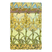 アルフォンセミュシャアールヌーボーリリリフローラルパターン ミニクリップボード (裏面)