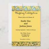 アルフォンセミュシャアールヌーボーリリリフローラルパターン 招待状 (正面)