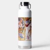 アルフォンソミュシャイラスト。アールヌーボー ウォーターボトル (正面)