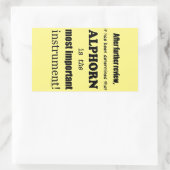 アルフォーンハイモント楽器長方形スティック 長方形シール (バッグ)