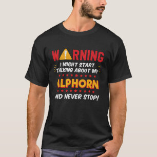 アルフォーンミュージカル楽器ホルンジョークグラフィック Tシャツ