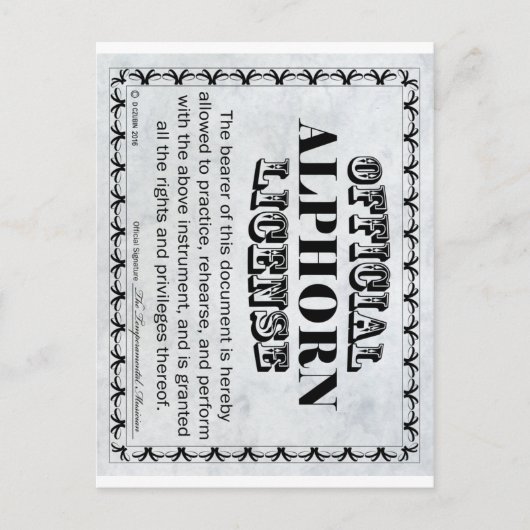 アルフォーンライセンス ポストカード (正面)