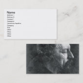 アルフレッドのTennyson (1809-92年の) c.1868 (卵白pr主 名刺 (正面/裏面)
