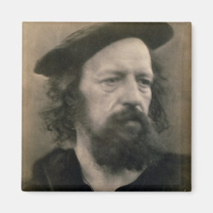 アルフレッドのTennyson (1809-92年)主のポートレート(b/w. p. マグネット