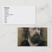 アルフレッドのTennyson (1809-92年)主のポートレート(b/w. p. 名刺 (正面/裏面)