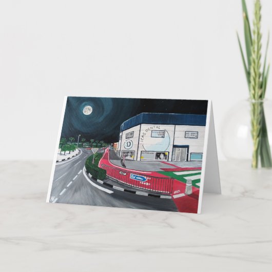 アルフレッドキツネ絵を描による歯医者への旅行 カード (正面)