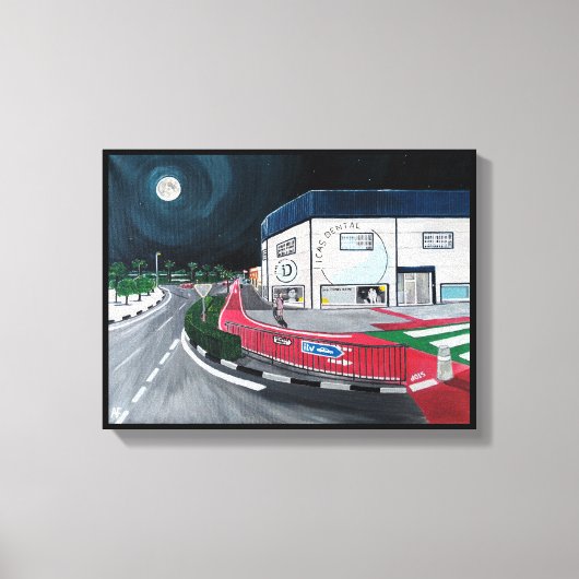 アルフレッドキツネ絵を描による歯医者への旅行 キャンバスプリント (正面)