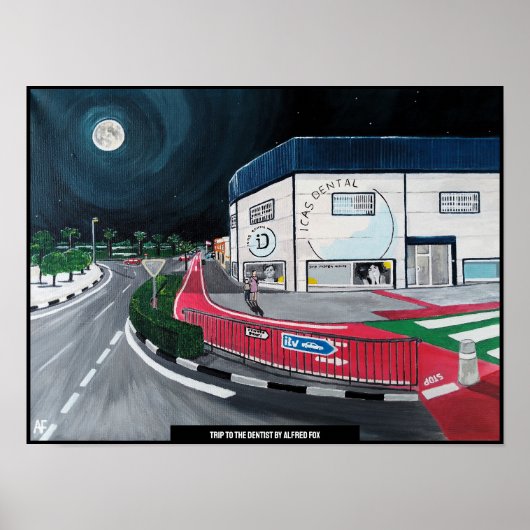 アルフレッドキツネ絵を描による歯医者への旅行 ポスター (正面)