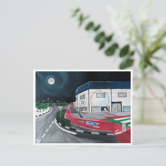 アルフレッドキツネ絵を描による歯医者への旅行 ポストカード (スタンド正面)