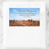 アルフレッドノースホワイトヘッド感動的引用文 長方形シール (バッグ)