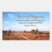 アルフレッドノースホワイトヘッド感動的引用文 長方形シール (正面)