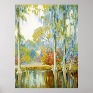 アルフレッドハティマグノリアガーデン絵画ズ ポスター