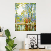 アルフレッドハティマグノリアガーデン絵画ズ ポスター (ホームオフィス)