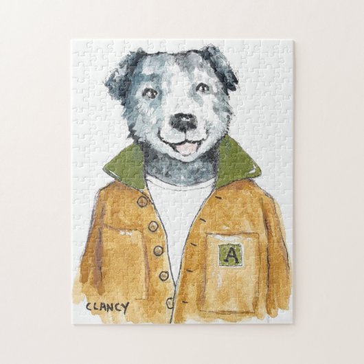 アルフレッド牛の犬のパズル ジグソーパズル (縦)