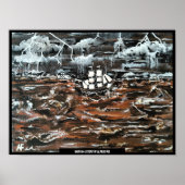 アルフレッド絵を描キツネによる嵐の中の船 ポスター (正面)