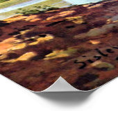 アルフレッド・シスリーによるセーヌ川の岸の村 ポスター (角)