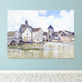 アルフレッド・シスリー建物と水との橋 キャンバスプリント (インサイチュ (ウッドフロア))